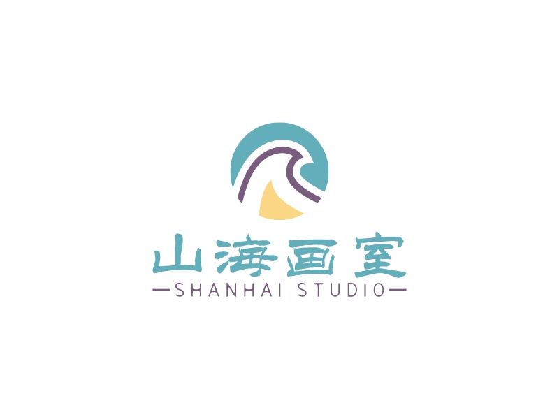 山海画室logo设计