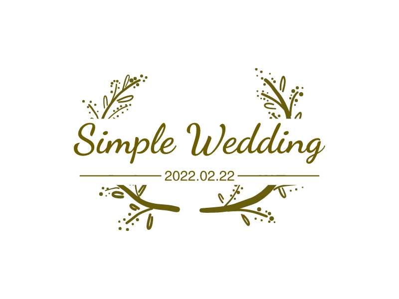 Simple Weddinglogo设计
