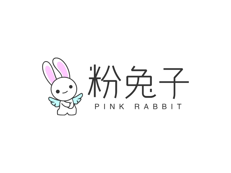 粉兔子logo设计