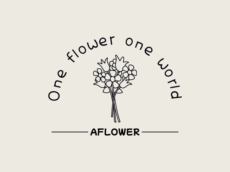 One flower one worldlogo设计