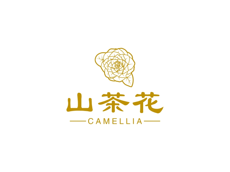 山茶花logo设计