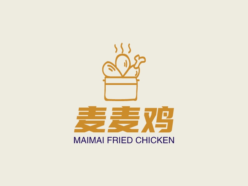 麦麦鸡logo设计