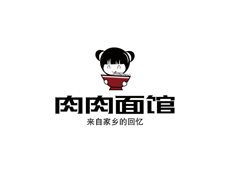 肉肉面馆logo设计