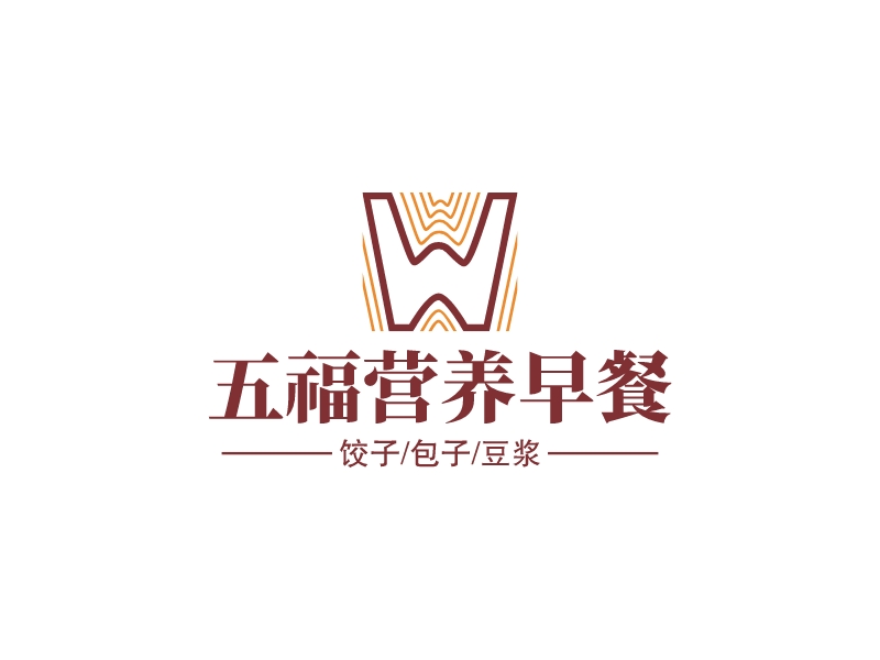 五福营养早餐LOGO设计