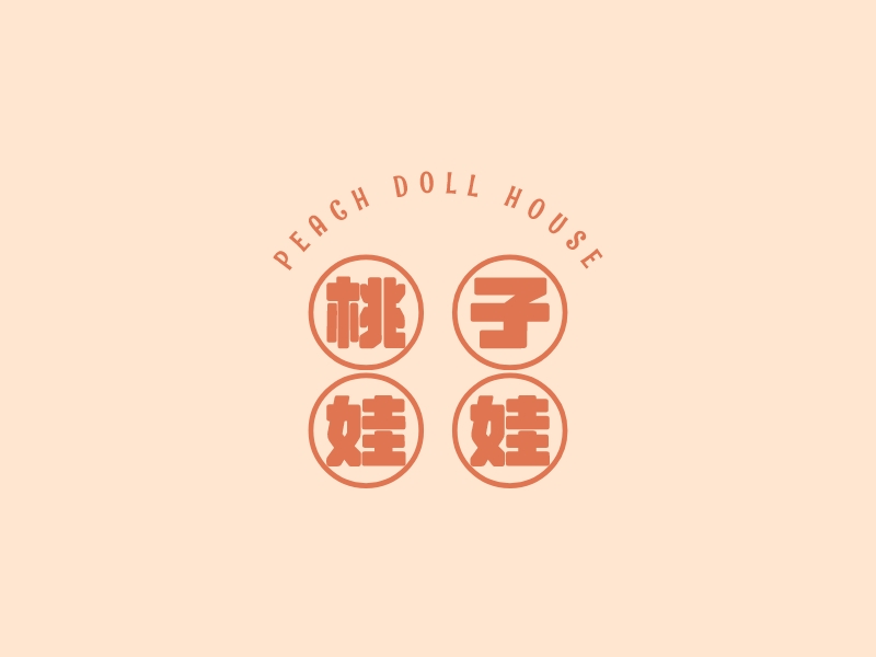 桃子娃娃LOGO设计